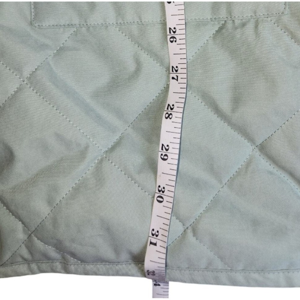Quilted Jacket Universal‎ Thread Light Green Snap Front Coat Medium Length - Picture 6 of 11